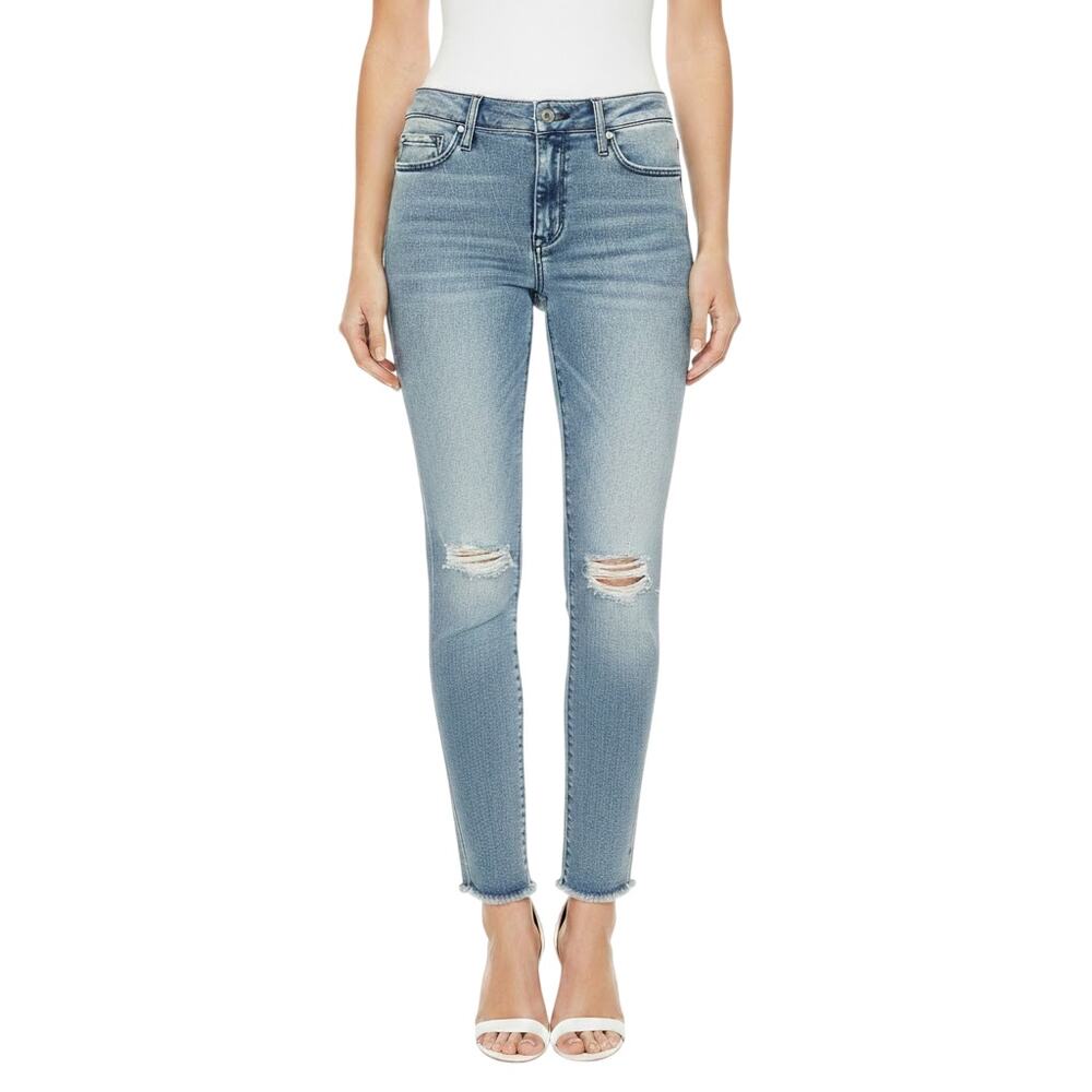 Black Orchid Noah Ankle Fray Skinny Jeans Blue Women Size 26 NWT
